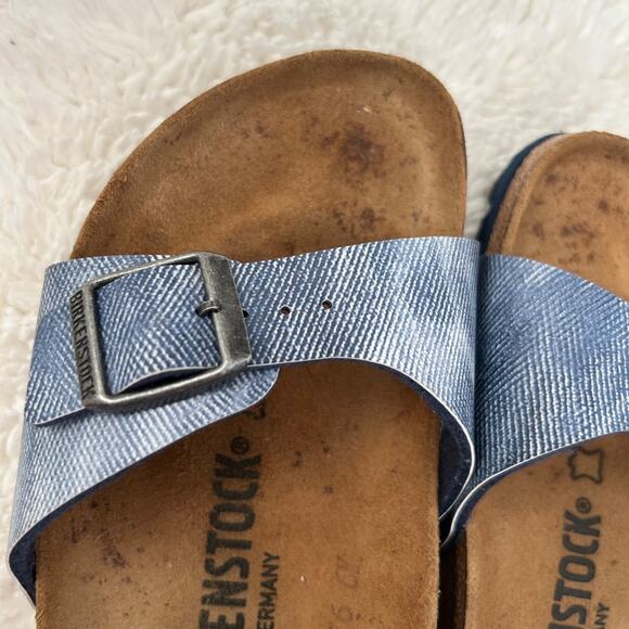 Birkenstock Madrid Women's Slide Sandals - Blue, 6.5 Bohemian/Clean/Cottage Core - Picture 6 of 6